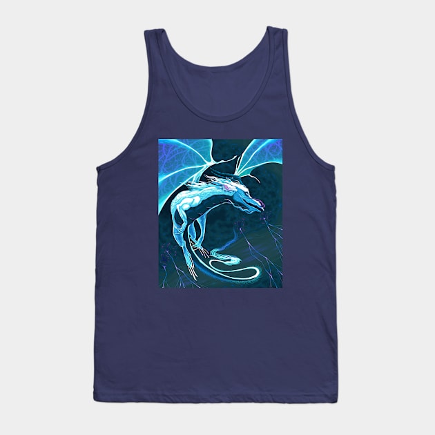 White dragon flying in the storm Tank Top by ddraw